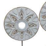 (20% OFF) SET (2) DECO STAND MANDALA BLANCO 26 31CM - Imagen 2