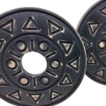 SET (2) DECO STAND TRIANG NEGRO 36 32CM - Imagen 3