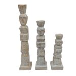 SET 3 FIGURAS BALI MADERA 25 35 46 CM