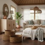 SET (3) CANASTOS RATTAN MANIJAS OVAL 0.35 0.40 0.50 - Imagen 2