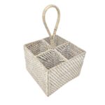 PORTACUBIERTOS CUAD. RATTAN 30X20 CM