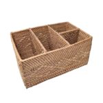 PORTACUBIERTOS RECT. RATTAN PLANO 20X30X15 CM