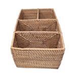 PORTACUBIERTOS RECT. RATTAN PLANO 20X30X15 CM - Imagen 4
