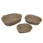 SET 3 BANDEJAS OVAL NAT. 17 22 27 CM