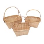 SET 3 CANASTOS MANIJAS PICNIC 25 30 35CM