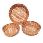 SET 3 BANDEJAS BAMBOO RED. NAT. 30 35 44CM