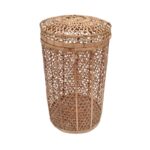 CESTO CON TAPA BAMBOO Y RATAN NAT. 60CM