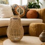 FAROL RATTAN C VIDRIO 31.5CM (4) - Imagen 2