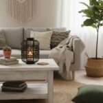 FAROL BAMBOO C VIDRIO NEGRO 33.5CM (6) - Imagen 3