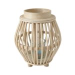 CANDELABRO BAMBOO C VIDRIO 19CM (10)