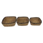 SET 3 BANDEJAS SQUARE NEGRAS 25 23 20CM (6)