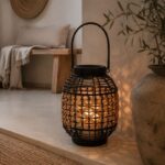 FAROL OVAL NEGRO GRASS 32CM (6) - Imagen 2