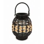 FAROL OVAL NEGRO GRASS 24CM (8)