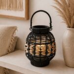 FAROL OVAL NEGRO GRASS 24CM (8) - Imagen 2