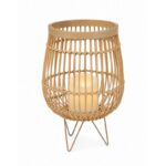 CANDELABRO RATTAN LED 35CM (4)