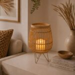 CANDELABRO RATTAN LED 35CM (4) - Imagen 2