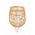 CANDELABRO RATTAN GLASS 35CM (4)