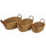 SET 3 CESTOS GRASS CUERO OVAL 29 34 39CM (4)