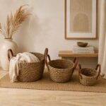 SET 3 CESTOS GRASS CUERO 15 20 25CM (6) - Imagen 2