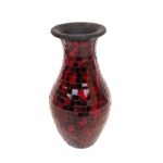 JARRON VIDRIOS ROJO 42CM (COD3)