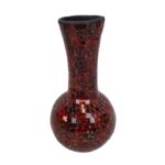 JARRON VIDRIOS ANGOSTO ROJO 42CM (COD4)