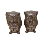 SET (2) BUHOS BRONCE 10CM - Imagen 3