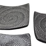 SET (3) PLATOS CUAD NEG SPIRAL 25 20 15 - Imagen 3