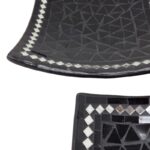 SET (3) PLATOS CUAD VIDRIOS NEG 25 20 15 - Imagen 2