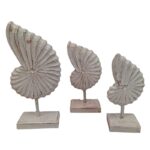 SET 3 DECO STAND CARACOLES 25 29 35CM