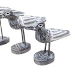 SET 3 MINI PAJAROS STAND 14 15 18CM NEGROS - Imagen 2
