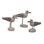 SET 3 MINI PAJAROS STAND 14 15 18CM BCOS