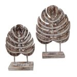 SET 2 DECO HOJAS MAD. 26 48CM