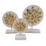SET 3 DECO STAND HOJAS RED.27 34 41CM
