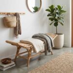 BANQUITO LARGO RATTAN 45X45X120 CM - Imagen 3