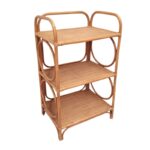 MUEBLE 3 ESTANTES CIRCULOS RATTAN 60X45X100 CM