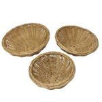 SET 3 BANDEJAS RATTAN NAT. 20 22 25CM