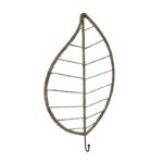 (40% OFF) PERCHERO HOJAS RATTAN 25X45 CM