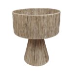PANTALLA DE MESA TEJIDA NATURAL 30X40 CM