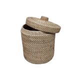 CANASTO MINI PEVENSIE RATTAN C  TAPA 20CM - Imagen 2