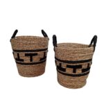 SET 2 CESTO LAUNDRY TOROTO NEGRO 36 40 CM