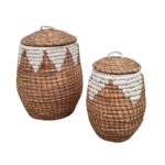 SET 2 CESTO C TAPA AIDA 30 37 CM BCO.