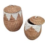 SET 2 CESTO C TAPA AIDA 30 37 CM BCO. - Imagen 2