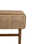 MESA C TAPA MEJA TEKA Y RATTAN 120X52X75 CM - Imagen 4