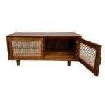 MESA TV BAJA TEKA Y RATTAN 45X42X100 CM - Imagen 3