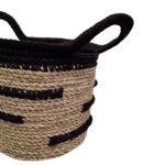 SET 3 CESTO GARIS NEGRO MANIJAS 18 20 22 CM - Imagen 2