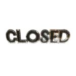(50% 0FF) CARTEL VIDRIO CLOSED CHICO