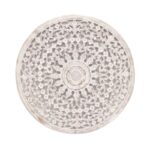 PANEL CIRCULAR TALLADO BLANCO 0.80