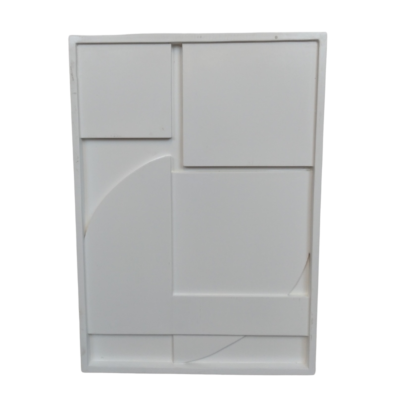 MPB085B (40% OFF) MARCO ABSTRACTO BLANCO FORMAS B 50X70CM - Imagen 1