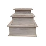 SET 3 CAJITAS DECO ARBOL 15 19 24CM WHITE - Imagen 2