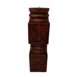 CANDELABRO TALLADO MADERA X1 30CM